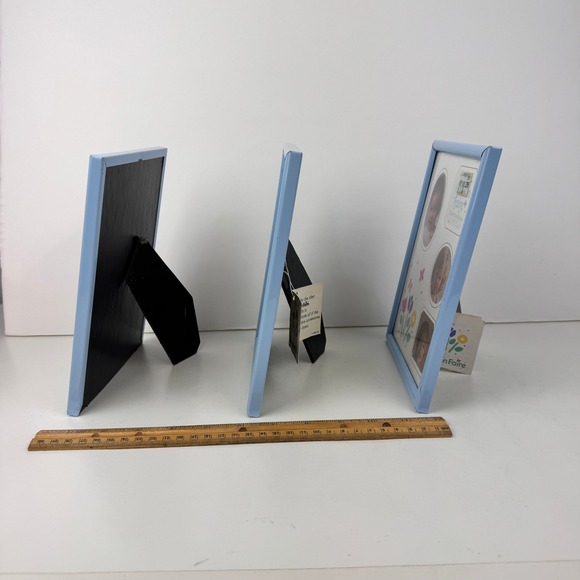 3 Vtg 1987 Garden Faire Collection Frame Blue Metal Border Oval Matboard Collage - Picture 6 of 11